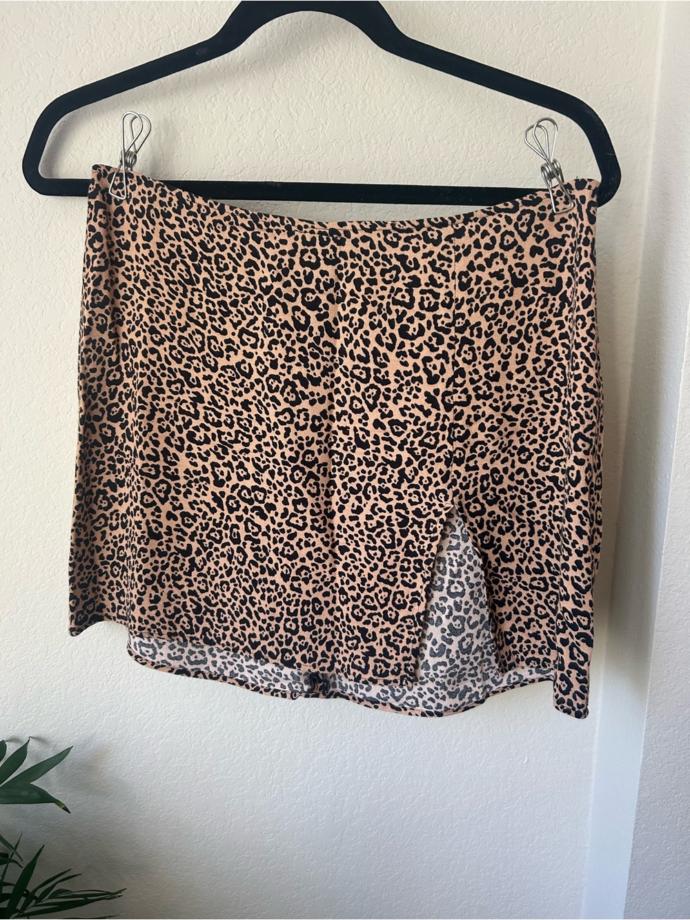 Reformation Leopard Print Mini Skirt - Tan & Black